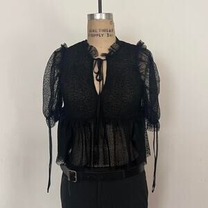 Zara mesh babydoll top